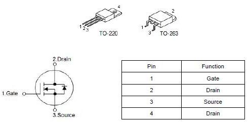 安定器 MOS管75NF75 80A/80V規(guī)格書-TO-220、263封裝-KIA MOS管