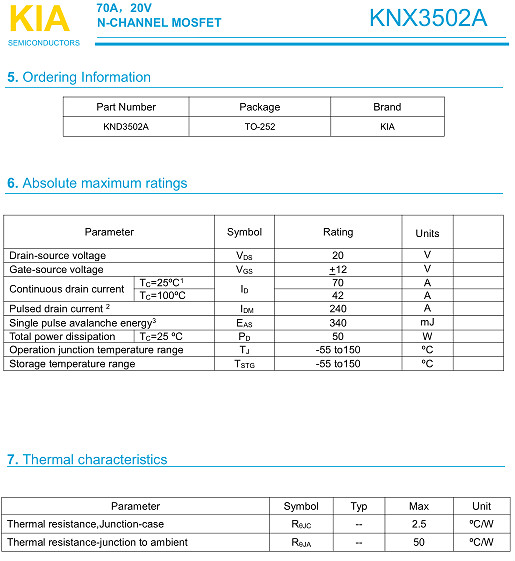 KNX3502A,3502,70A/20V