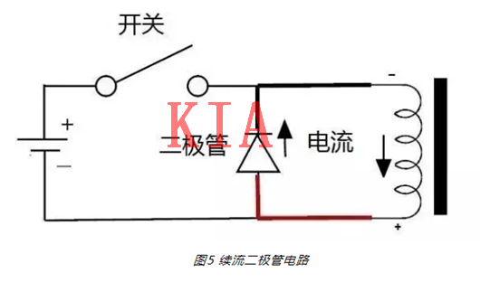 繼電器，二極管