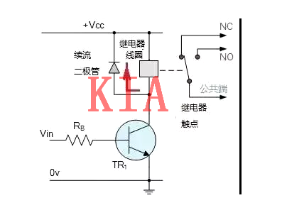 繼電器，二極管