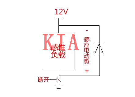 繼電器，二極管