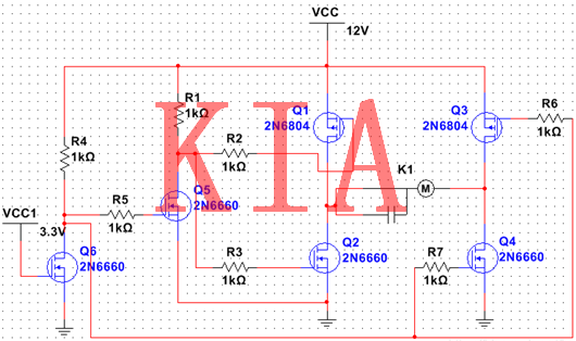 MOS管直流電機(jī)驅(qū)動(dòng)電路設(shè)計(jì)解析-KIA MOS管