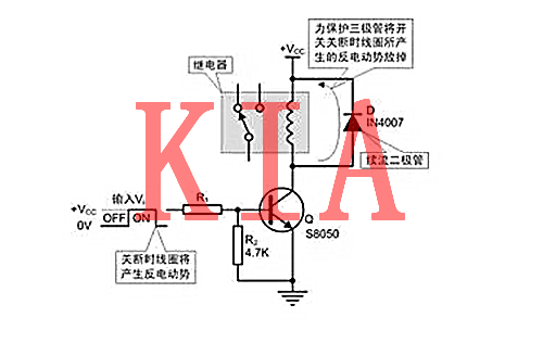 三極管驅(qū)動繼電器|必看干貨-KIA MOS管