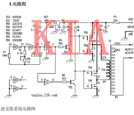 MOS管、變壓器搭建的逆變器電路詳解-KIA MOS管