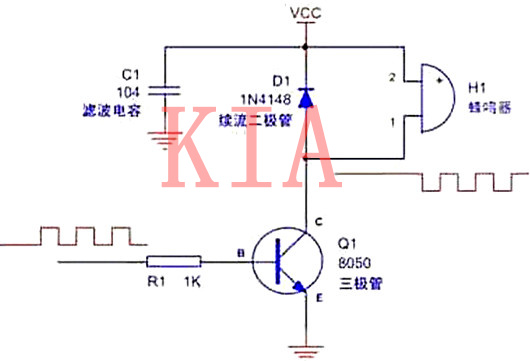 詳解蜂鳴器及蜂鳴器驅(qū)動(dòng)電路圖-KIA MOS管