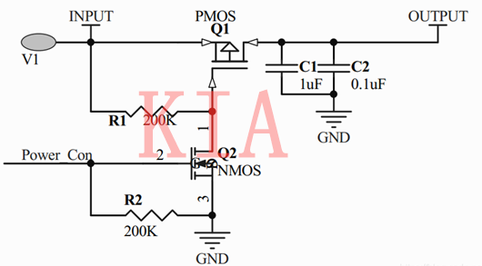 PMOS用于電源開(kāi)關(guān)應(yīng)用分析-KIA MOS管