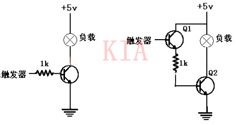 三極管開關(guān) 電路圖