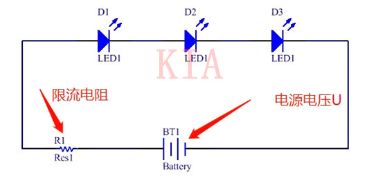 發(fā)光二極管的限流電阻如何正確選擇？-KIA MOS管