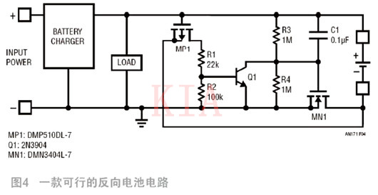 NMOS 電池充電器 反向電壓