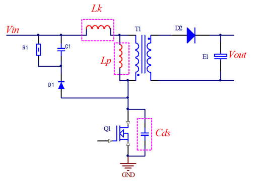 開關電源RCD鉗位電路工作過程詳解-KIA MOS管