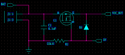 外部電源和鋰電池自動切換電路（雙電源切換）-KIA MOS管