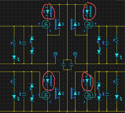 H橋電路MOS管串聯(lián)二極管作用分析-KIA MOS管