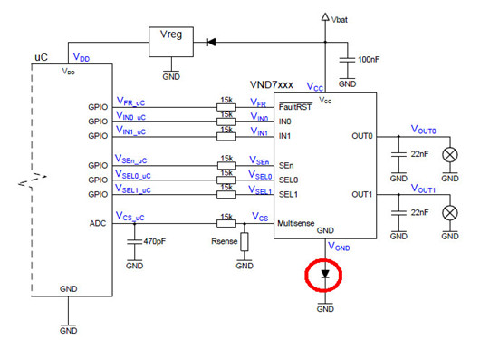 防反接 VCC GND 二極管