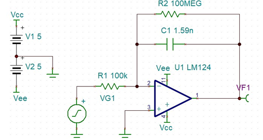 運(yùn)放積分電路圖,運(yùn)放積分電路設(shè)計分享-KIA MOS管