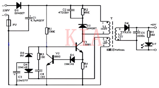 12v開關(guān)電源電路圖,原理,維修詳解-KIA MOS管