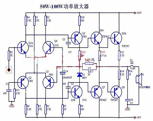 場效應(yīng)管功放電路分享,簡單好用-KIA MOS管