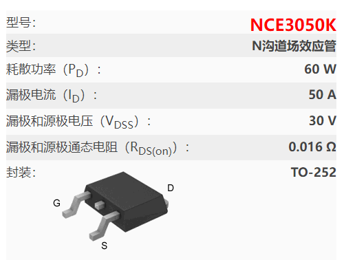 小家電控制板,30V 50A,NCE3050