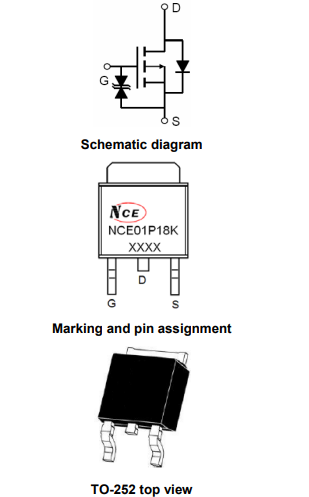 nce01p18k參數(shù)及代換,nce01p18k引腳圖,KIA23P10A-KIA MOS管