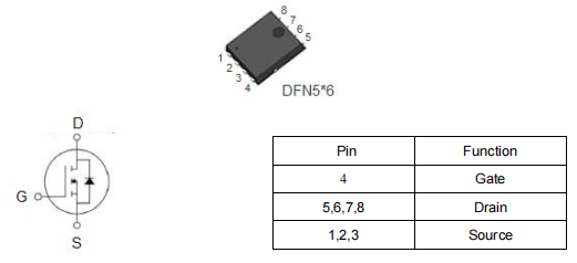 鋰電池保護(hù)板MOS管,KNX3303B參數(shù)引腳圖,30V 90A-KIA MOS管