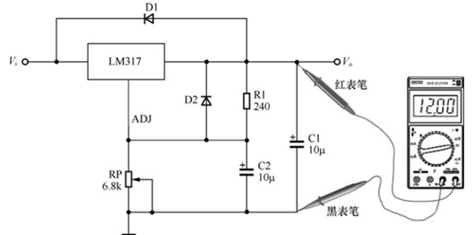 三端穩(wěn)壓器測(cè)量