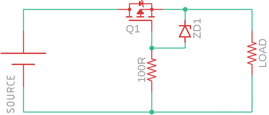 反向極性保護(hù)電路,MOSFET