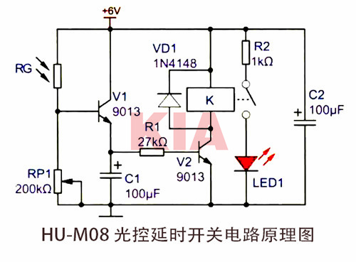 光控延時(shí)開關(guān)電路