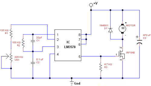 直流電機(jī)控制原理,直流電機(jī)控制器電路原理圖-KIA MOS管