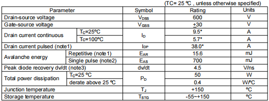 儲(chǔ)能電源場(chǎng)效應(yīng)管,KIA10N60H