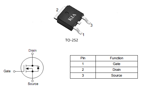 直流電機控制pmos,-100v pmos,KPD6610B場效應(yīng)管參數(shù)-KIA MOS管